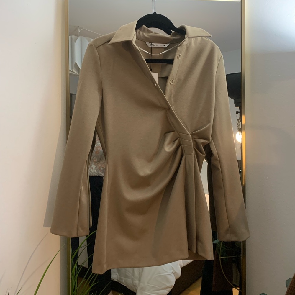 Zara Beige jacket dress